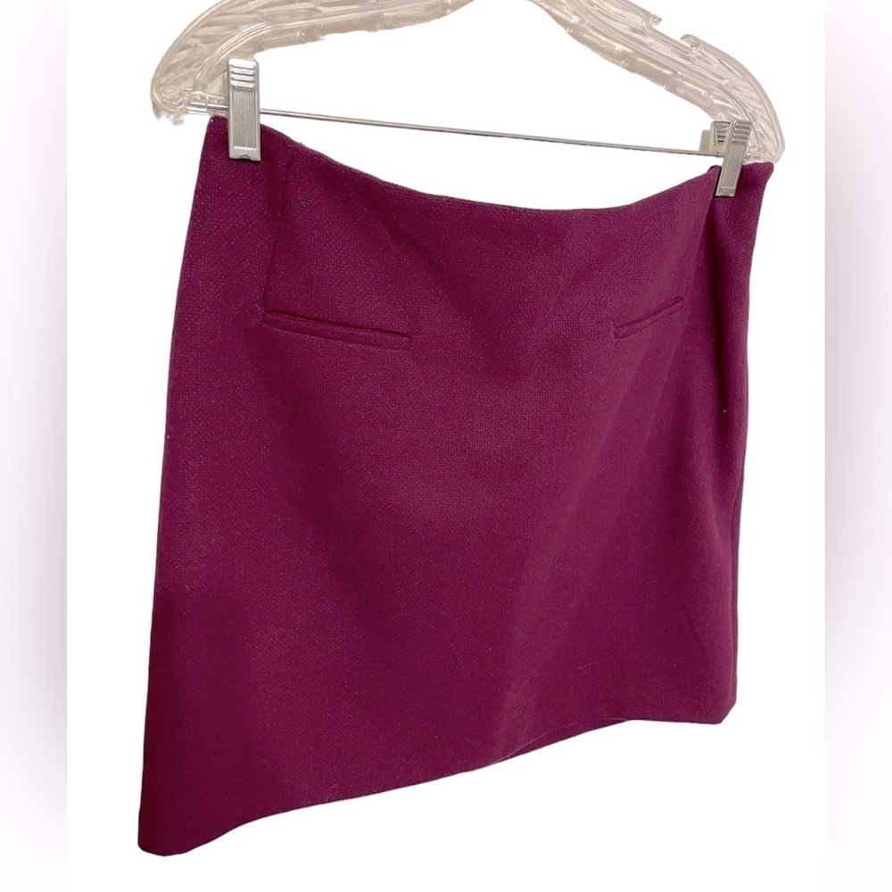 Dalia Collection Wool Blend Dark Purple Mini Skirt size 8